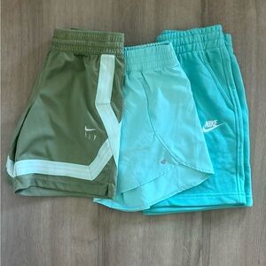 Nike and Lands End Athletic Shorts Trio/ Set in Olive, Mint, and Aqua